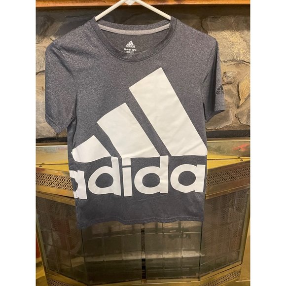 Adidas Size Medium Boys Gray Climalite Rite #O-4-8 - Picture 1 of 6